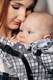 Ergonomische Tragehilfe, Größe Baby, Jacquardwebung, 100% Baumwolle - MOSAIC - MONOCHROM - Zweite Generation #babywearing