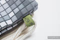 Turnbeutel, hergestellt vom gewebten Stoff (100% Baumwolle) - MOSAIC - MONOCHROM - Standard Größe 32cmx43cm #babywearing