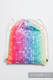 Mochila portaobjetos hecha de tejido de fular (100% algodón) - MOSAIC - RAINBOW - talla estándar 32cmx43cm #babywearing