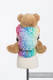 Nosidełko dla lalek z tkaniny chustowej - MOZAIKA - TĘCZA (drugi gatunek) #babywearing