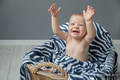 Otulacz Bambusowy - ZEBRA GRANAT Z BIAŁYM #babywearing
