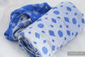 Baby Wrap, Jacquard Weave (60% cotton, 40% bamboo) - Blue Fantasy - size M #babywearing