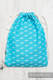 Plecak/worek z materiału żakardowego, (100% bawełna) - ICHTYS - NIEBIESKI - uniwersalny rozmiar 35cmx45cm #babywearing