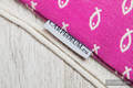 Plecak/worek z materiału żakardowego, (100% bawełna) - ICHTYS - RÓŻOWY - uniwersalny rozmiar 35cmx45cm #babywearing