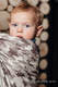 Żakardowa chusta do noszenia dzieci, bawełna - BEŻOWE MORO - rozmiar XS #babywearing