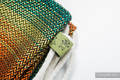 Mochila portaobjetos hecha de tejido de fular (100% algodón) - LITTLE HERRINGBONE IMAGINATION DARK - talla estándar 32cmx43cm #babywearing