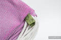 Mochila portaobjetos hecha de tejido de fular (100% algodón) - LITTLE HERRINGBONE MORADO - talla estándar 32cmx43cm #babywearing