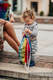 Sac à cordons en retailles d’écharpes (100% coton) - SYMPHONY RAINBOW DARK - taille standard 32 cm x 43 cm #babywearing