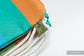 Sackpack made of wrap fabric (100% cotton) - LITTLE HERRINGBONE SUNFLOWER - standard size 32cmx43cm #babywearing