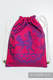 Plecak/worek - 100% bawełna - MICO CZERWONY Z FIOLETEM - uniwersalny rozmiar 32cmx43cm #babywearing