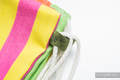 Sac à cordons en retailles d’écharpes (40 % bambou + 60 % coton) - PINACOLADA - taille standard 32 cm x 43 cm #babywearing