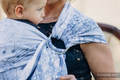 Żakardowa chusta kółkowa do noszenia dzieci, 60% Bawełna 28% Len 12% Jedwab Tussah, ramię bez zakładek - KRÓLEWSKA SYMFONIA - long 2.1m (drugi gatunek) #babywearing