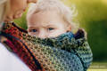 Ergonomic Carrier, Toddler Size, jacquard weave 100% cotton - LITTLE LOVE - RAINBOW DARK, Second Generation #babywearing