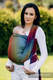 Baby Wrap, Jacquard Weave (100% cotton) - LITTLE LOVE - RAINBOW DARK - size S (grade B) #babywearing