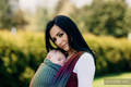 Baby Wrap, Jacquard Weave (100% cotton) - LITTLE LOVE - RAINBOW DARK - size L (grade B) #babywearing