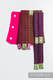 Drool Pads & Reach Straps Set, (60% cotton, 40% polyester) - LITTLE LOVE - RAINBOW DARK #babywearing
