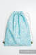 Turnbeutel, hergestellt vom gewebten Stoff (100% Baumwolle) - PAISLEY TÜRKIS & CREME - Standard Größe 32cmx43cm #babywearing