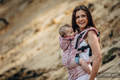 Mochila ergonómica, talla Toddler, jacquard 100% algodón - SANDY SHELLS - Segunda generación #babywearing