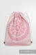 Mochila portaobjetos hecha de tejido de fular (100% algodón) - SANDY SHELLS - talla estándar 32cmx43cm #babywearing