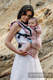 Porte-bébé ergonomique, taille bébé, jacquard 100% coton, SANDY SHELLS - Deuxième génération #babywearing