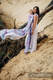 Baby Wrap, Jacquard Weave (60% cotton, 40% linen) - DRAGONFLY LAVENDER - size L (grade B) #babywearing