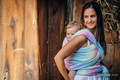 Baby Wrap, Jacquard Weave (80% cotton, 20% bamboo) - LITTLE LOVE - SCENT OF SUMMER - size S #babywearing