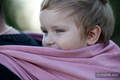 Chusta do noszenia dzieci, tkana splotem diamentowym, bawełna - Naturalny z czerwienią  rozmiar M #babywearing