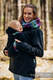 Fleece Babywearing Sweatshirt 2.0 - size L - black with Little Herringbone Impression Dark #babywearing