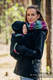 Fleece Tragepullover 2.0 - Größe S - schwarz mit Little Herringbone Impression Dark #babywearing