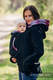 Sudaderas de porteo de polar 2.0 - talla M - Negro con Little Herringbone Inspiration (grado B) #babywearing