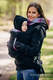 Sudaderas de porteo de polar 2.0 - talla L - Negro con Little Herringbone Inspiration (grado B) #babywearing