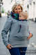 Fleece Tragepullover 2.0 - Größe M - grau mit Little Herringbone Impression Dark (grad B) #babywearing