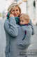 Sudaderas de porteo de polar 2.0 - talla XXL - Gris con Little Herringbone Impression Dark (grado B) #babywearing