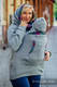 Fleece Tragepullover 2.0 - Größe XL - grau mit Little Herringbone Impression Dark #babywearing