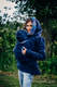 Fleece Tragepullover 2.0 - Größe XL - dunkelblau mit Little Herringbone Illusion #babywearing