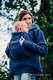 Fleece Tragepullover 2.0 - Größe 4XL - dunkelblau mit Little Herringbone Illusion #babywearing
