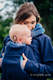 Fleece Tragepullover 2.0 - Größe L - dunkelblau mit Little Herringbone Illusion #babywearing