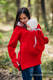 Polarowa bluza do noszenia dzieci 2.0 - rozmiar XXL - czerwona z Małą Jodełką Elegancją #babywearing