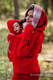 Fleece Tragepullover 2.0 - Größe XXL - rot mit Little Herringbone Elegance #babywearing