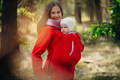 Fleece Babywearing Sweatshirt 2.0 - size M - red with Little Herringbone Elegance (grade B) #babywearing