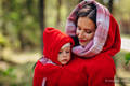 Polarowa bluza do noszenia dzieci 2.0 - rozmiar XXL - czerwona z Małą Jodełką Elegancją #babywearing