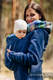 Fleece Tragepullover 2.0 - Größe M - dunkelblau mit Little Herringbone Petrea #babywearing
