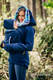 Sudaderas de porteo de polar 2.0 - talla XL - Azul Marino con Little Herringbone Petrea #babywearing