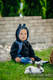 Bear Romper - size 74 - black with Little Herringbone Illusion #babywearing