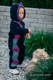 Fleece Babyanzug - Größe 74 - schwarz mit Little Herringbone Impression Dark #babywearing