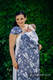 Ringsling, Jacquard Weave (60% cotton, 40% bamboo) - DRAGONFLY WHITE & NAVY BLUE - long 2.1m #babywearing
