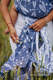Baby Wrap, Jacquard Weave (60% cotton, 40% bamboo) - DRAGONFLY WHITE & NAVY BLUE - size XS #babywearing