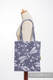 Einkaufstasche, hergestellt aus gewebtem Stoff (40% Bambus, 60% Baumwolle) - DRAGONFLY WEIß & DUNKELBLAU #babywearing