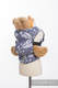 Nosidełko dla lalek z tkaniny chustowej (60% bawełna, 40% bambus) - WAŻKI BIAŁY Z GRANATEM #babywearing