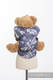 Nosidełko dla lalek z tkaniny chustowej (60% bawełna, 40% bambus) - WAŻKI BIAŁY Z GRANATEM #babywearing